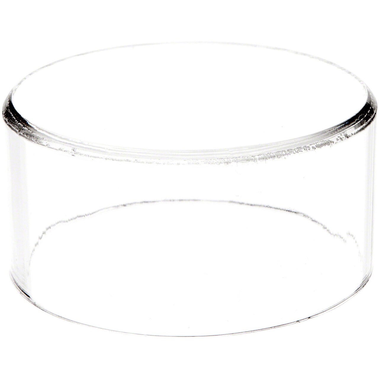 Plymor Clear Acrylic Round Cylinder Display Riser, 2" H x 4" D